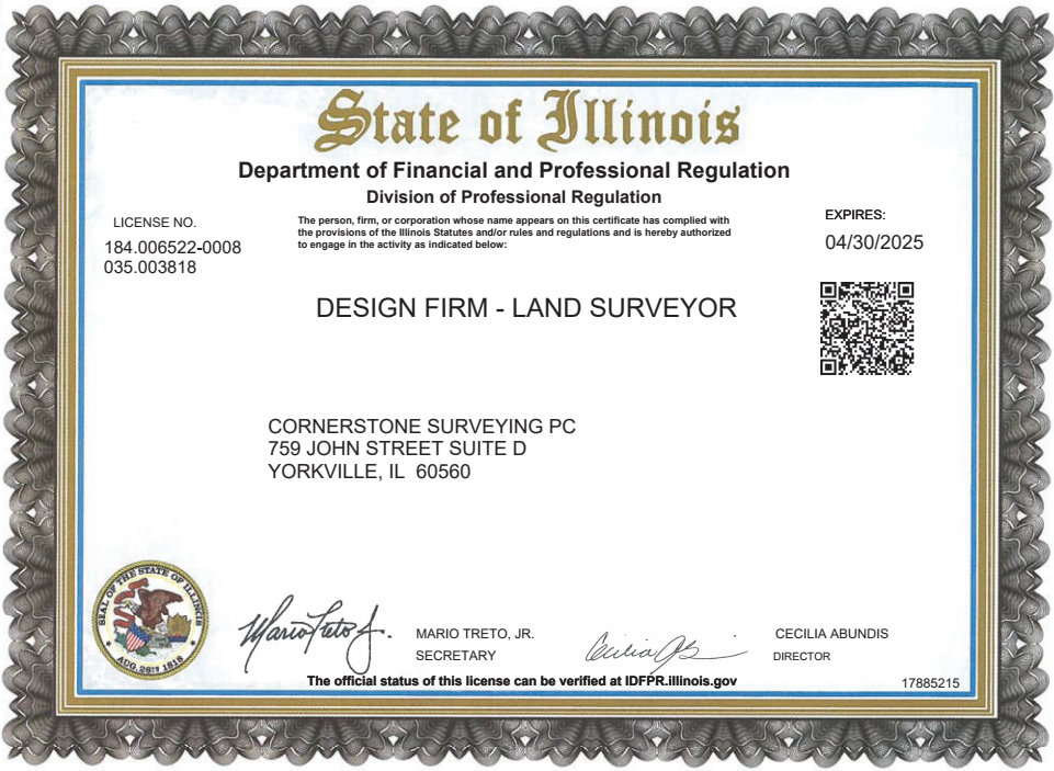 state of illinois professional regulation certificate 2024b